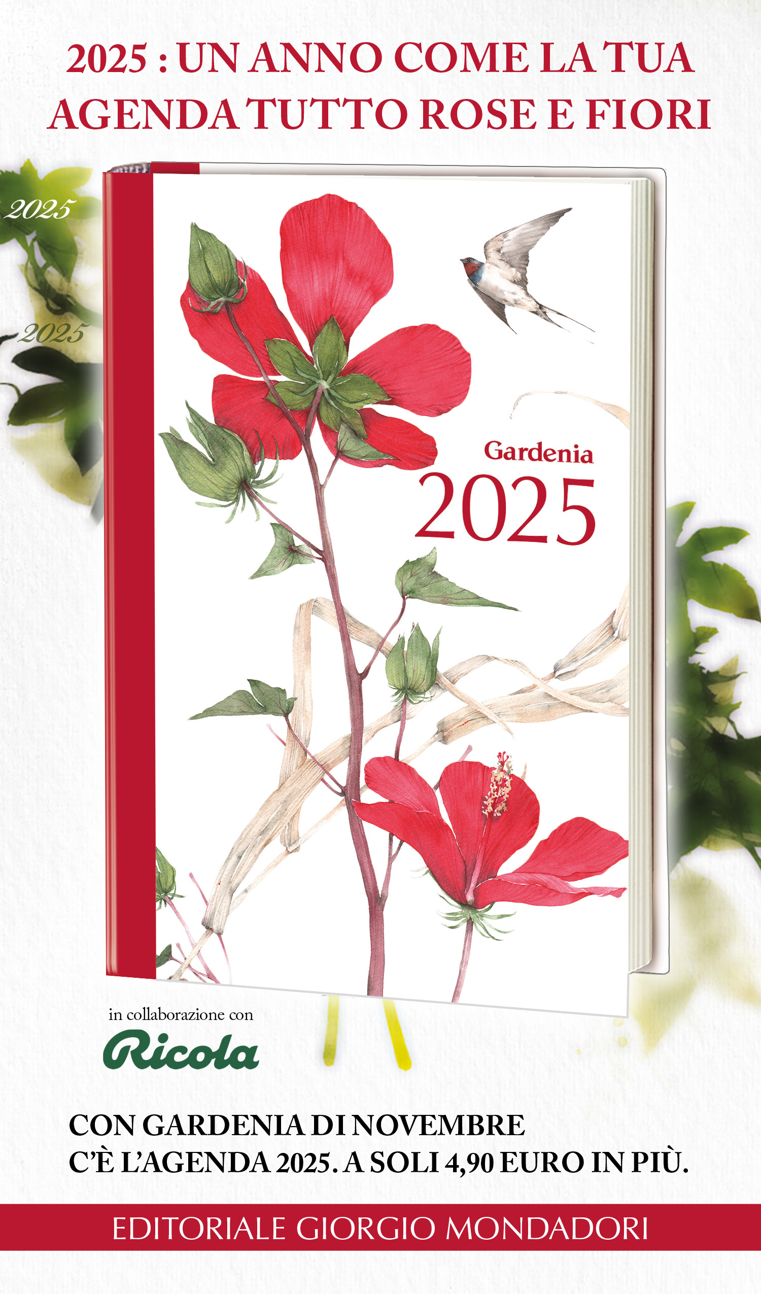 2025 : UN ANNO COME LA TUA AGENDA TUTTO ROSE E FIORI